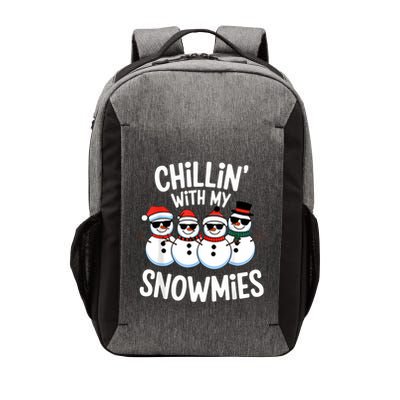 Chillin With My Snowmies Funny Snowman Christmas Vector Backpack