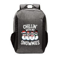Chillin With My Snowmies Funny Snowman Christmas Vector Backpack