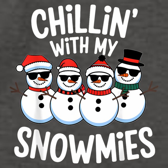 Chillin With My Snowmies Funny Snowman Christmas Vector Backpack