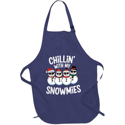 Chillin With My Snowmies Funny Snowman Christmas Apron