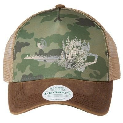 Chainsaw Woodworker Men Lumberjack Arborist Chainsaw Legacy Tie Dye Trucker Hat