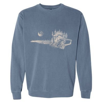 Chainsaw Woodworker Men Lumberjack Arborist Chainsaw Garment-Dyed Sweatshirt