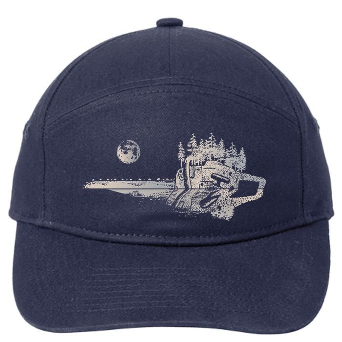 Chainsaw Woodworker Men Lumberjack Arborist Chainsaw 7-Panel Snapback Hat