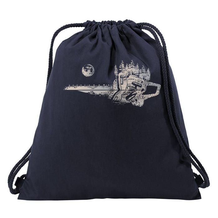 Chainsaw Woodworker Men Lumberjack Arborist Chainsaw Drawstring Bag