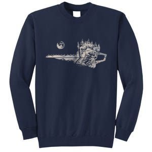 Chainsaw Woodworker Men Lumberjack Arborist Chainsaw Tall Sweatshirt