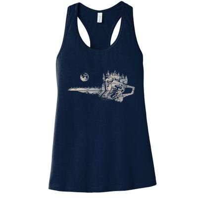 Chainsaw Woodworker Men Lumberjack Arborist Chainsaw Women's Racerback Tank