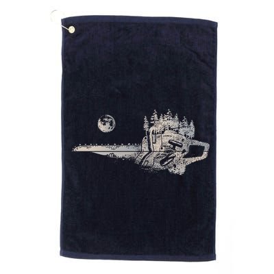 Chainsaw Woodworker Men Lumberjack Arborist Chainsaw Golf Towel