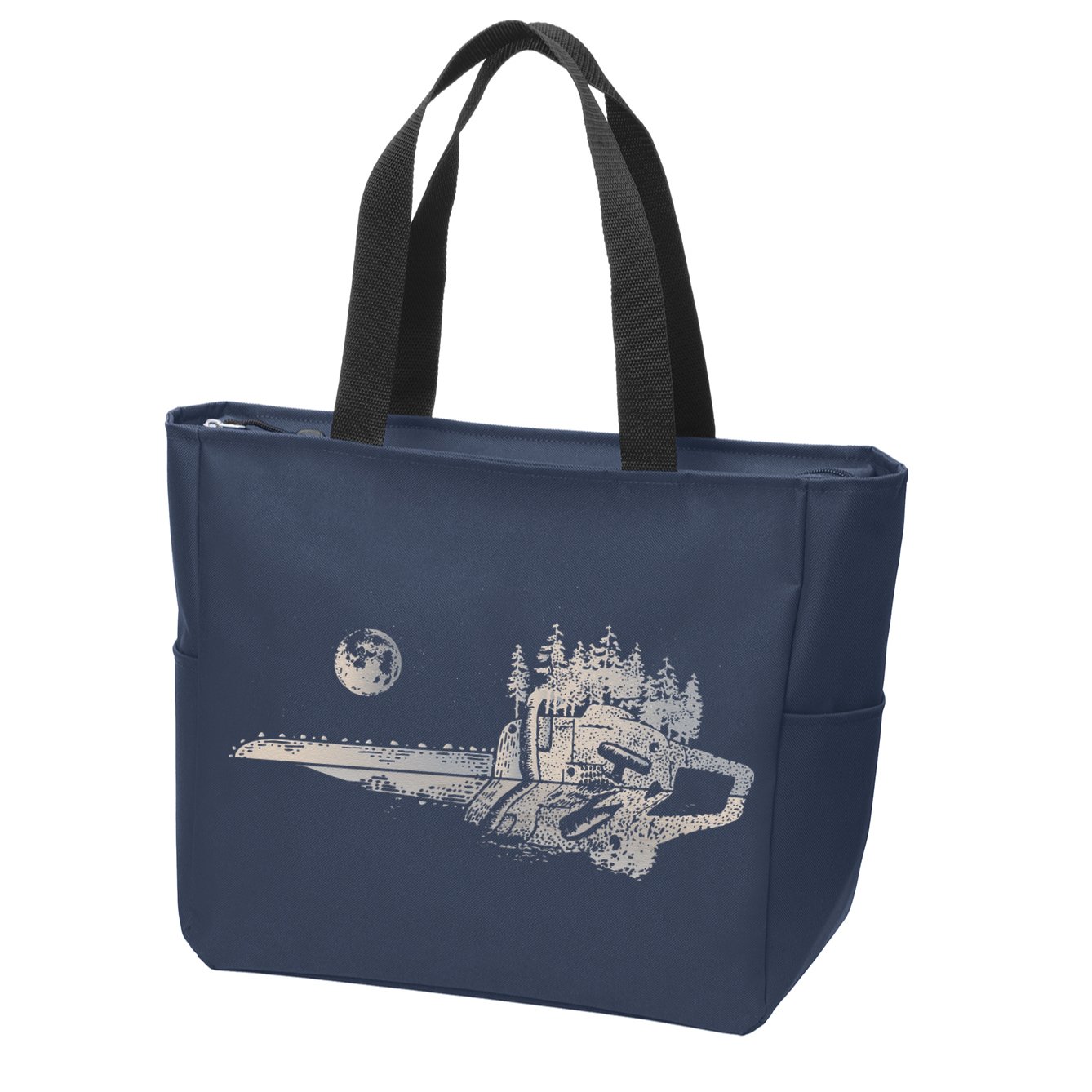 Chainsaw Woodworker Men Lumberjack Arborist Chainsaw Zip Tote Bag