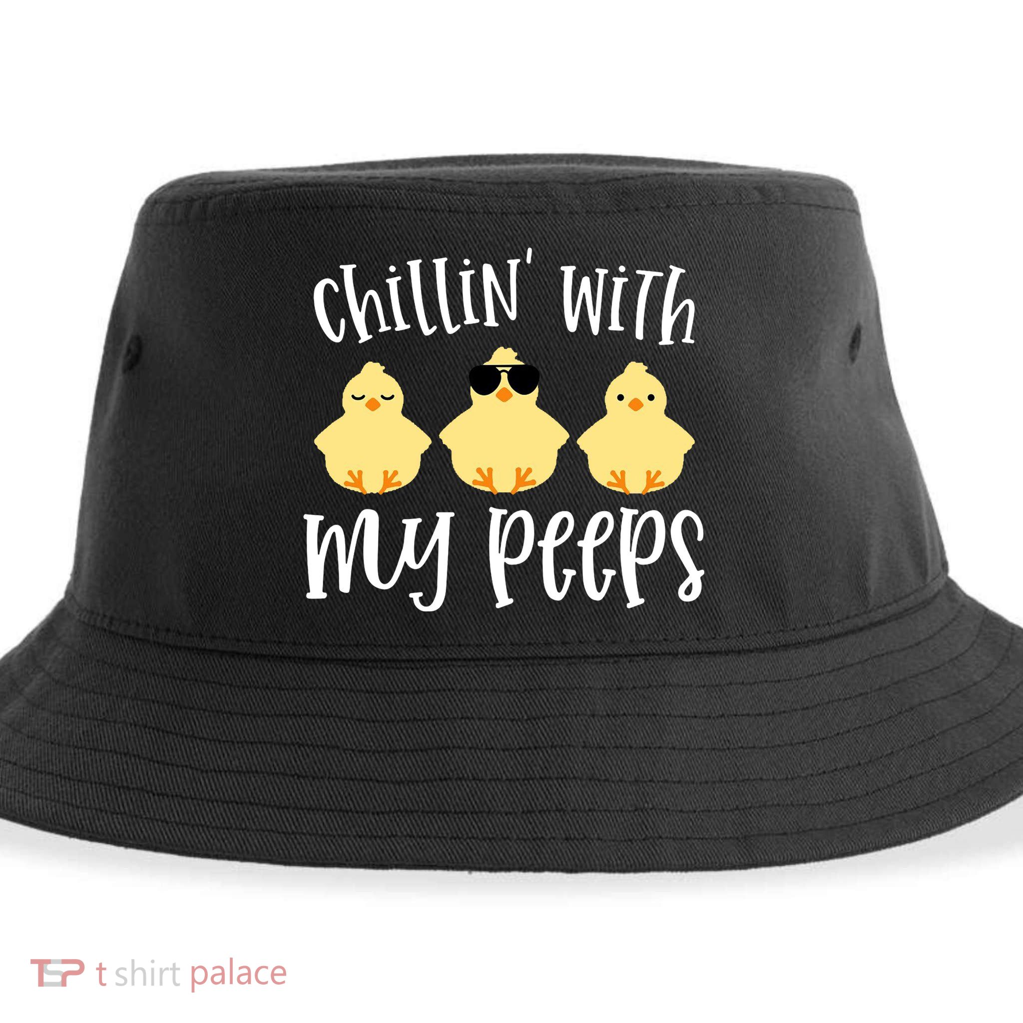 Chillin With My Peeps Cute Sustainable Bucket Hat
