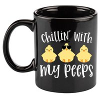 Chillin With My Peeps Cute 11oz C Handle Ceramic Mug