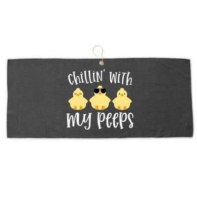 Chillin With My Peeps Cute Large Microfiber Waffle Golf Towel