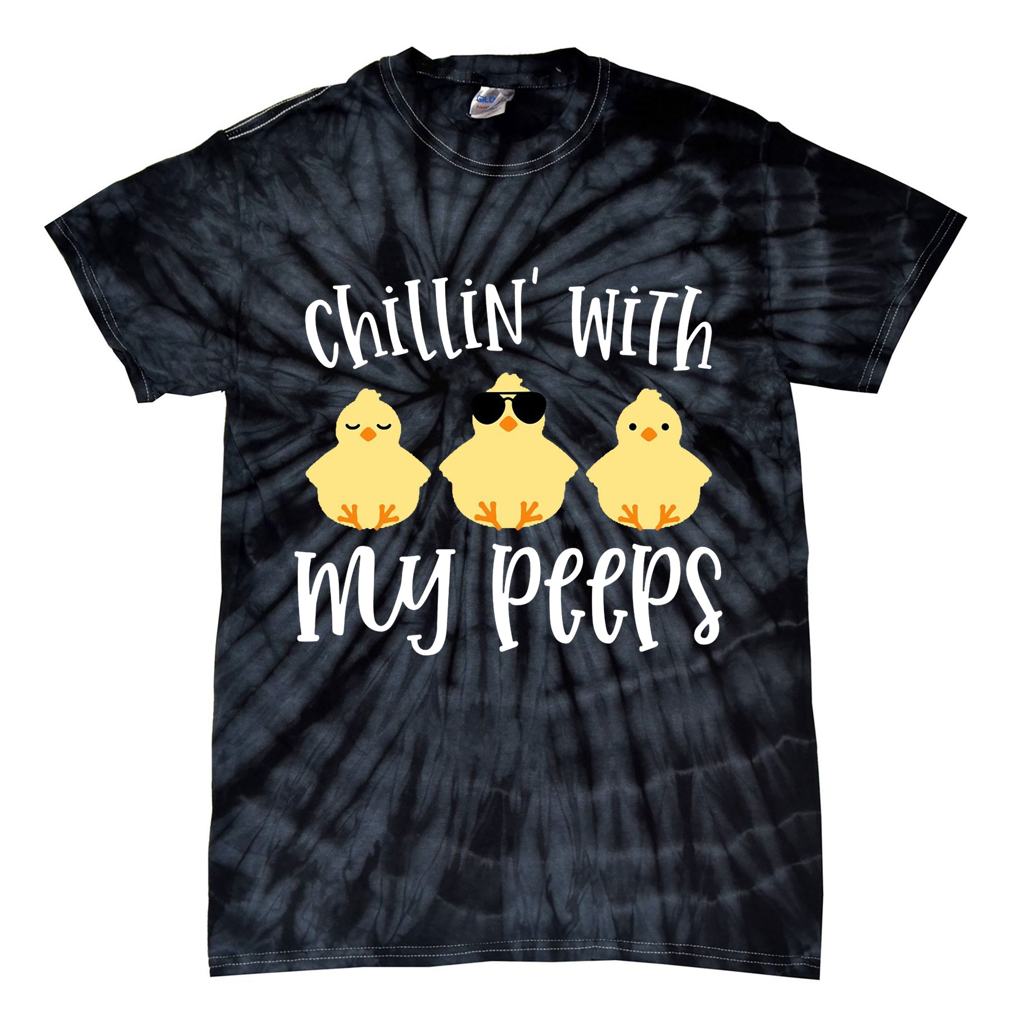 Chillin With My Peeps Cute Tie-Dye T-Shirt