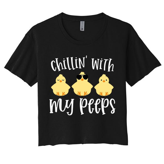 Chillin With My Peeps Cute Crop Top