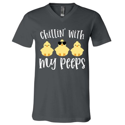 Chillin With My Peeps Cute V-Neck T-Shirt
