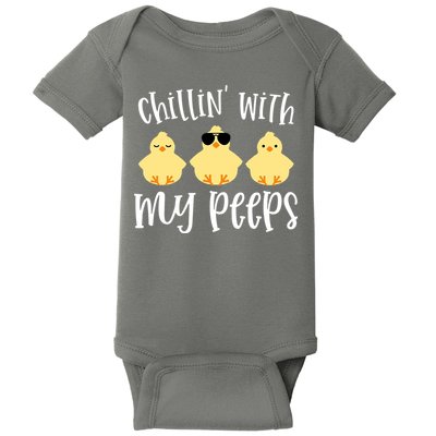 Chillin With My Peeps Cute Baby Bodysuit