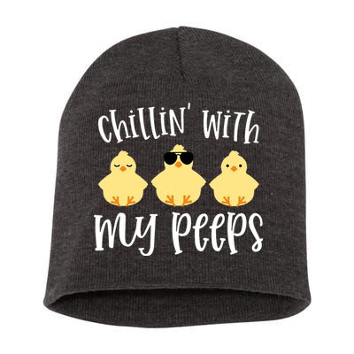 Chillin With My Peeps Cute Short Acrylic Beanie