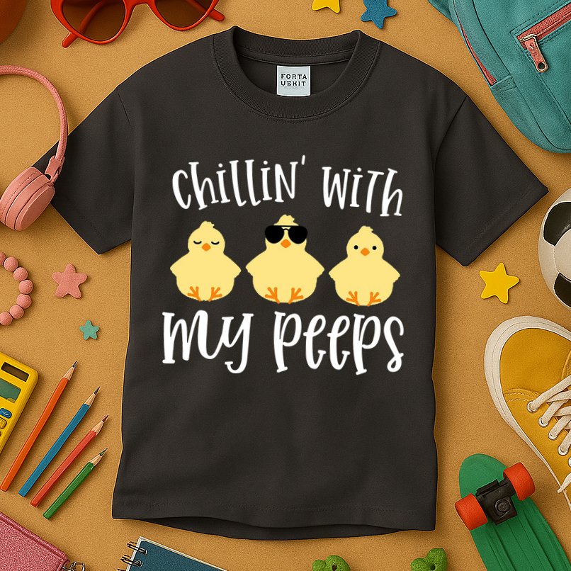 Chillin With My Peeps Cute Kids T-Shirt