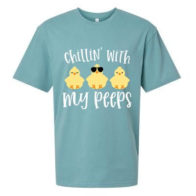 Chillin With My Peeps Cute Sueded Cloud Jersey T-Shirt