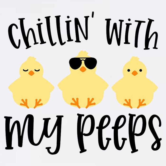Chillin With My Peeps Cute Garment-Dyed Sweatshirt