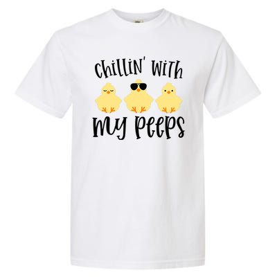 Chillin With My Peeps Cute Garment-Dyed Heavyweight T-Shirt