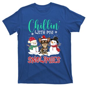 Chillin With My Snowmies Chihuahua Santa Christmas Tree Gift T-Shirt