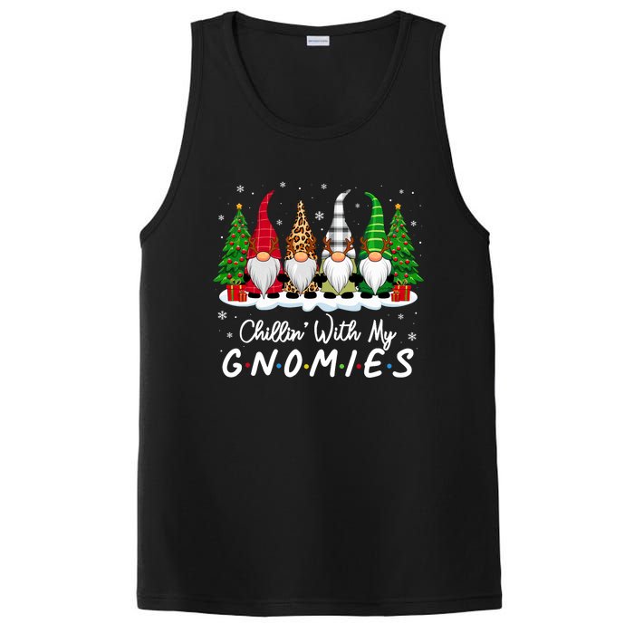 Chillin With My Gnomies Funny Christmas Family Friend Gnomes PosiCharge Competitor Tank