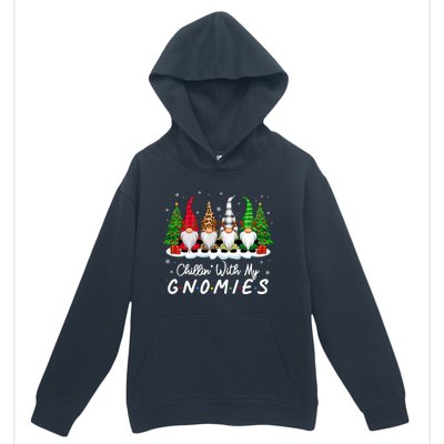 Chillin With My Gnomies Funny Christmas Family Friend Gnomes Urban Pullover Hoodie