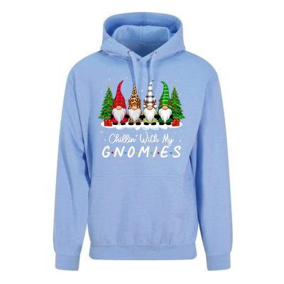 Chillin With My Gnomies Funny Christmas Family Friend Gnomes Unisex Surf Hoodie