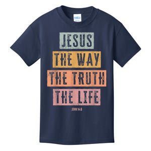 Christian Women Men Jesus The Way Truth Life Kids T-Shirt