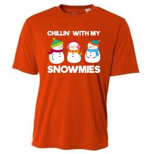 Chillin' With My Snowmies Gift Cooling Performance Crew T-Shirt