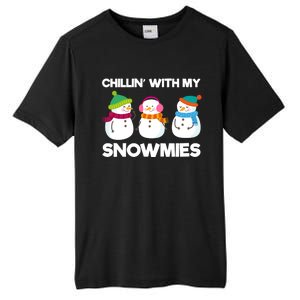 Chillin' With My Snowmies Gift Tall Fusion ChromaSoft Performance T-Shirt