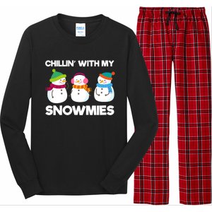 Chillin' With My Snowmies Gift Long Sleeve Pajama Set