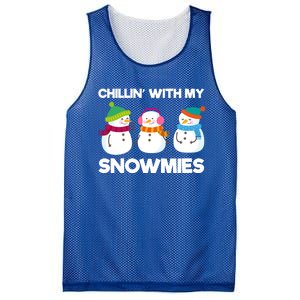 Chillin' With My Snowmies Gift Mesh Reversible Basketball Jersey Tank