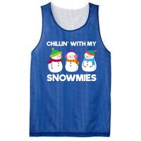 Chillin' With My Snowmies Gift Mesh Reversible Basketball Jersey Tank