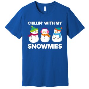 Chillin' With My Snowmies Gift Premium T-Shirt