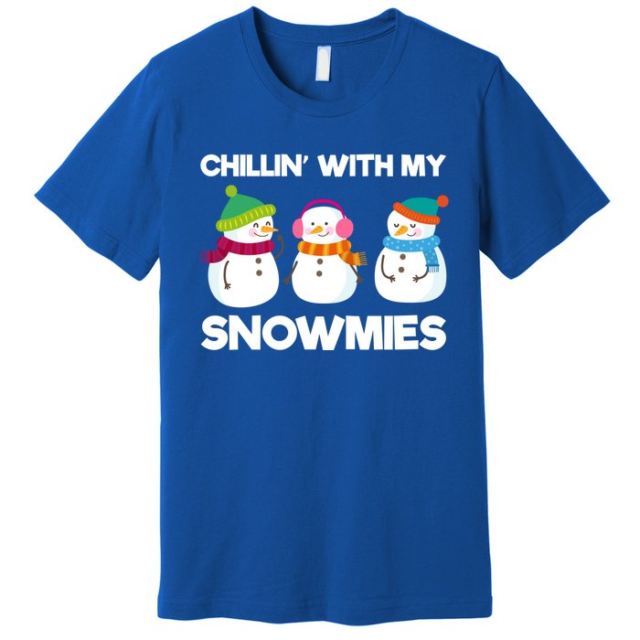 Chillin' With My Snowmies Gift Premium T-Shirt