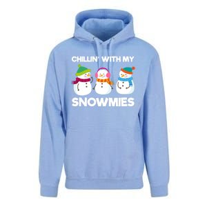 Chillin' With My Snowmies Gift Unisex Surf Hoodie