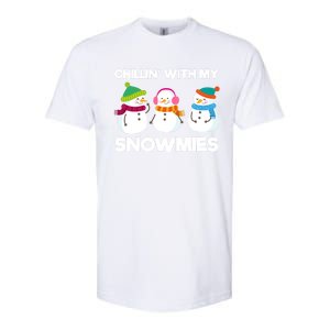 Chillin' With My Snowmies Gift Softstyle CVC T-Shirt