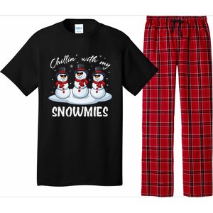 Chillin With My Snowmies Teacher Christmas Snowman Pajamas Pajama Set