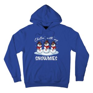 Chillin With My Snowmies Teacher Christmas Snowman Pajamas Hoodie