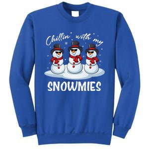 Chillin With My Snowmies Teacher Christmas Snowman Pajamas Sweatshirt