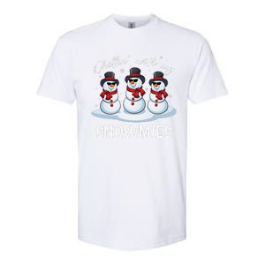 Chillin With My Snowmies Teacher Christmas Snowman Pajamas Softstyle CVC T-Shirt