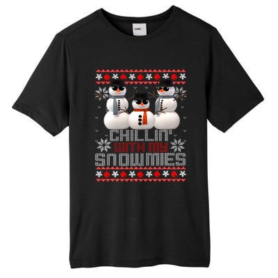 Chillin With My Snowmies Ugly Christmas Xmas Snowman Tall Fusion ChromaSoft Performance T-Shirt