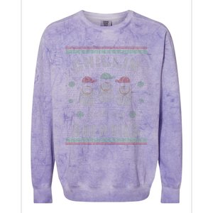 Chillin With My Snowmies Ugly Christmas Snowman Gift Colorblast Crewneck Sweatshirt