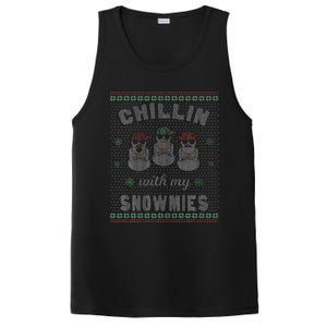 Chillin With My Snowmies Ugly Christmas Snowman Gift PosiCharge Competitor Tank