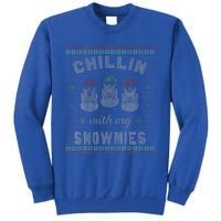 Chillin With My Snowmies Ugly Christmas Snowman Gift Sweatshirt