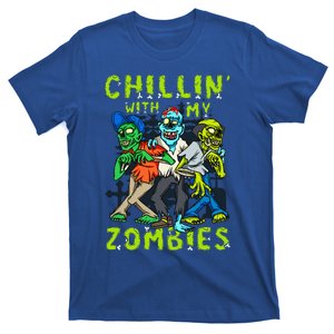 Chillin With My Zombies Halloween Funny T-Shirt