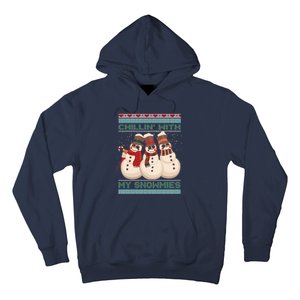 Chillin With My Snowmies Xmas Snowman Hoodie