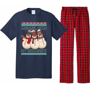 Chillin With My Snowmies Xmas Snowman Pajama Set