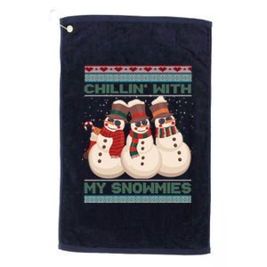 Chillin With My Snowmies Xmas Snowman Platinum Collection Golf Towel